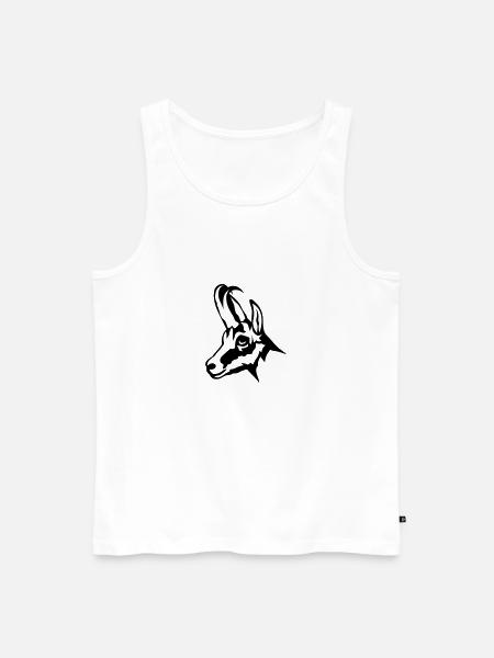 chamois wild animal 1102 - Men's Premium Organic Tank Top - white