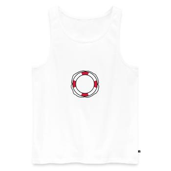 Bouée de sauvetage - V2 - Débardeur bio Premium Homme - blanc - Devant - Michal (187cm)