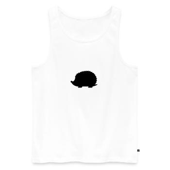 Igel - Männer Premium Bio Tank Top - Weiß - Vorne - Michal (187cm)