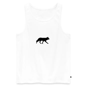 arctic fox fuchs11 - Männer Premium Bio Tank Top - Weiß - Vorne - Michal (187cm)