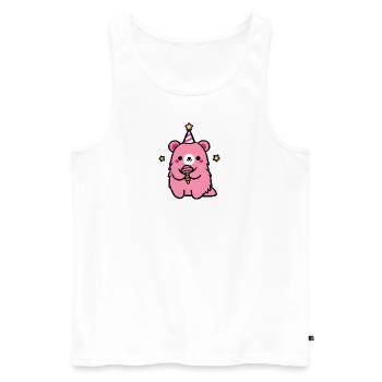 Party Bear Hamster Party Hat Cream Cream Star Party - Men's Premium Organic Tank Top - white - Front - Michal (187cm)