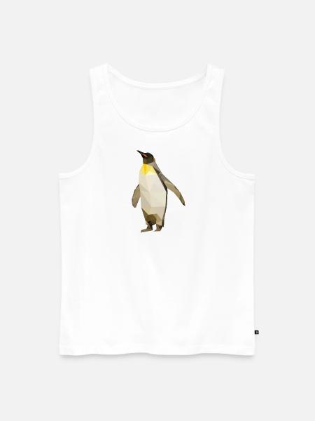 Pinguin Low Poly - Männer Premium Bio Tank Top - Weiß