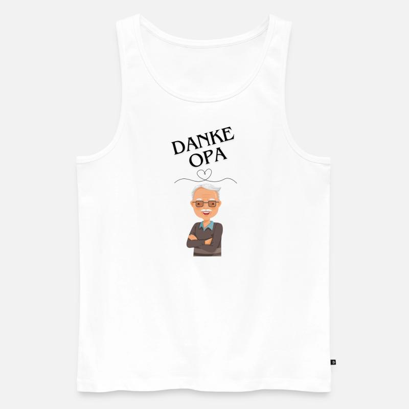 Opa Danke - Männer Premium Bio Tank Top - Weiß