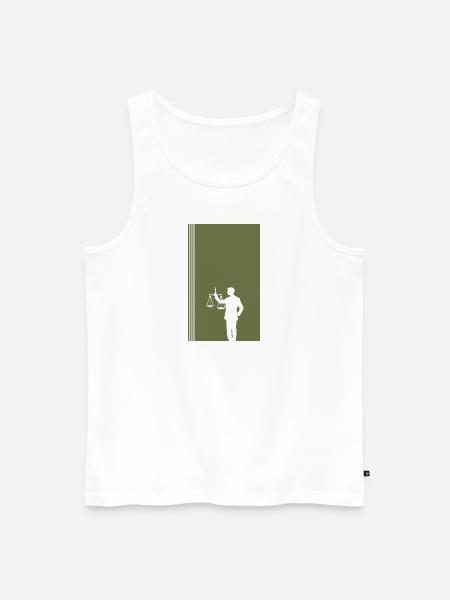 Anwalt Absatz Richter - Männer Premium Bio Tank Top - Weiß