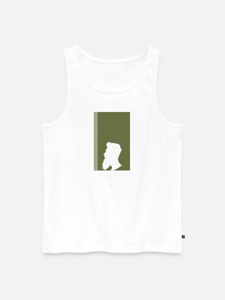 Gesichtsbehaarung Hipster Baertig - Männer Premium Bio Tank Top - Weiß