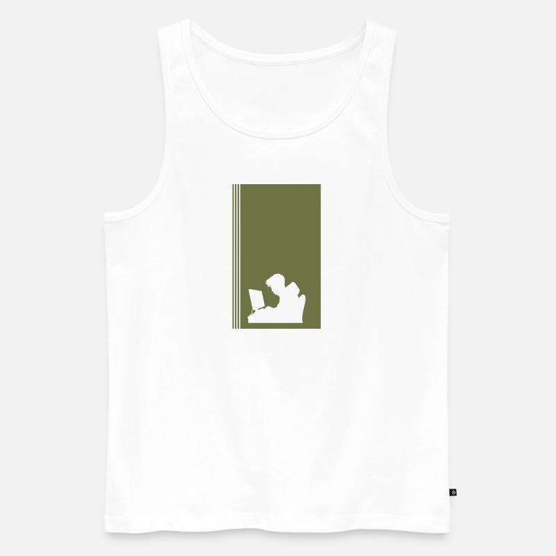 Hacker Computerfreak - Männer Premium Bio Tank Top - Weiß