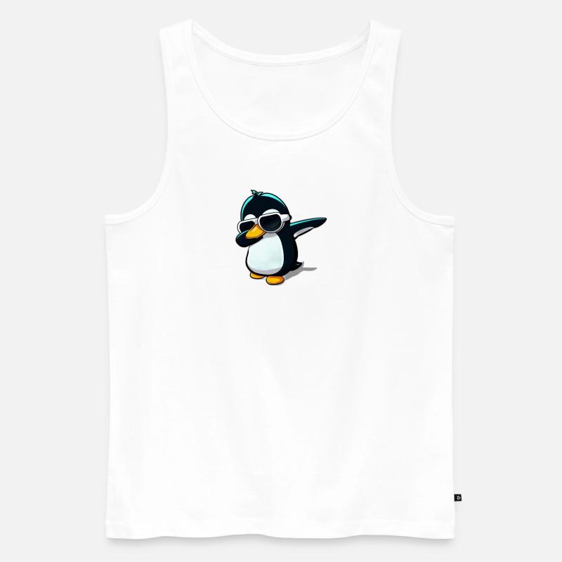 Der dabbende Pinguin - Männer Premium Bio Tank Top - Weiß