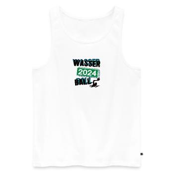 Wasserball Spieler Team Turnier Mannschaft in 2024 - Männer Premium Bio Tank Top - Weiß - Vorne - Michal (187cm)