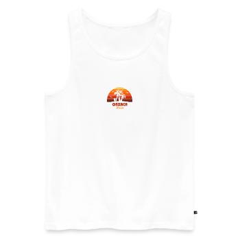 Cool Oaxaca Mexico Beach Sunset Souvenir - Men's Premium Organic Tank Top - white - Front - Michal (187cm)