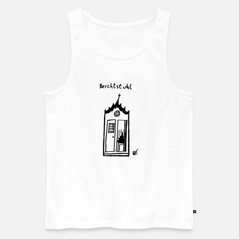 Beichtstuhl - Männer Premium Bio Tank Top - Weiß