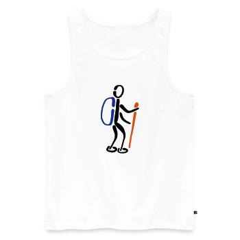 3C randonneurs à pied - Débardeur bio Premium Homme - blanc - Devant - Michal (187cm)