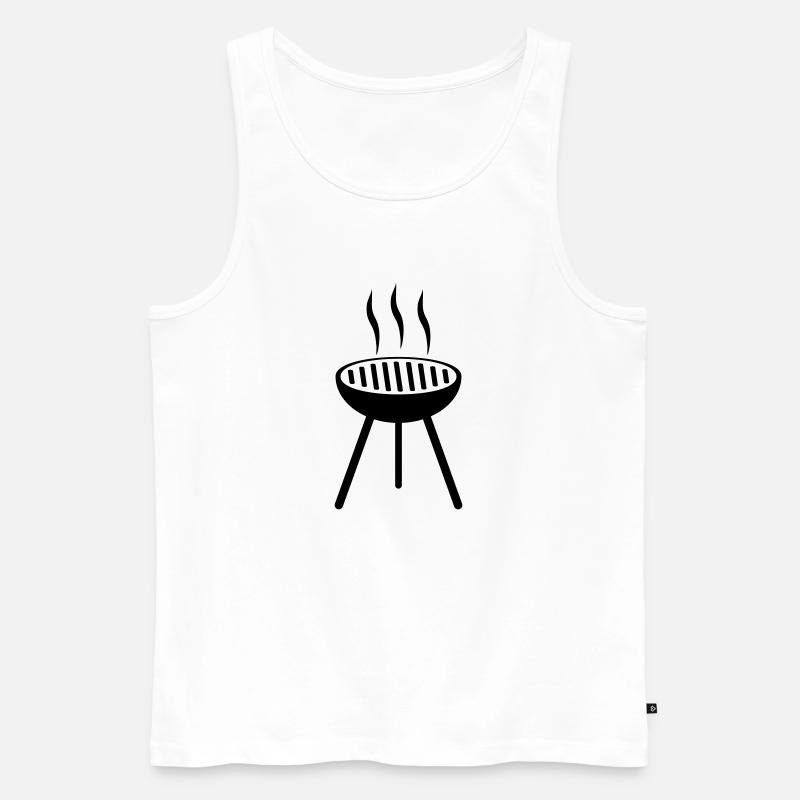 Grill - Männer Premium Bio Tank Top - Weiß