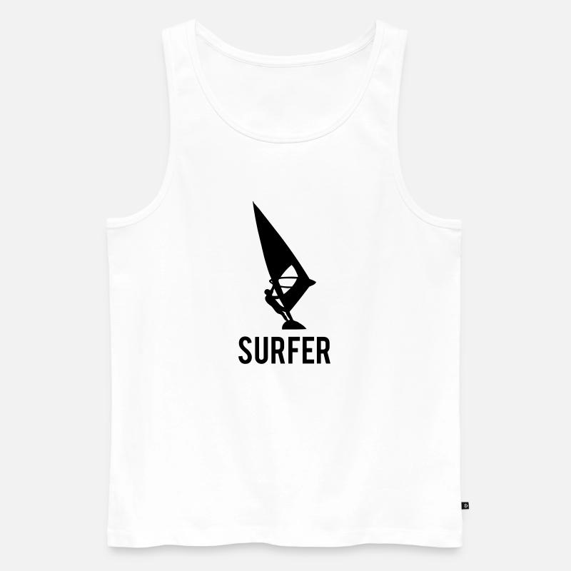 Wind Surfer - Männer Premium Bio Tank Top - Weiß