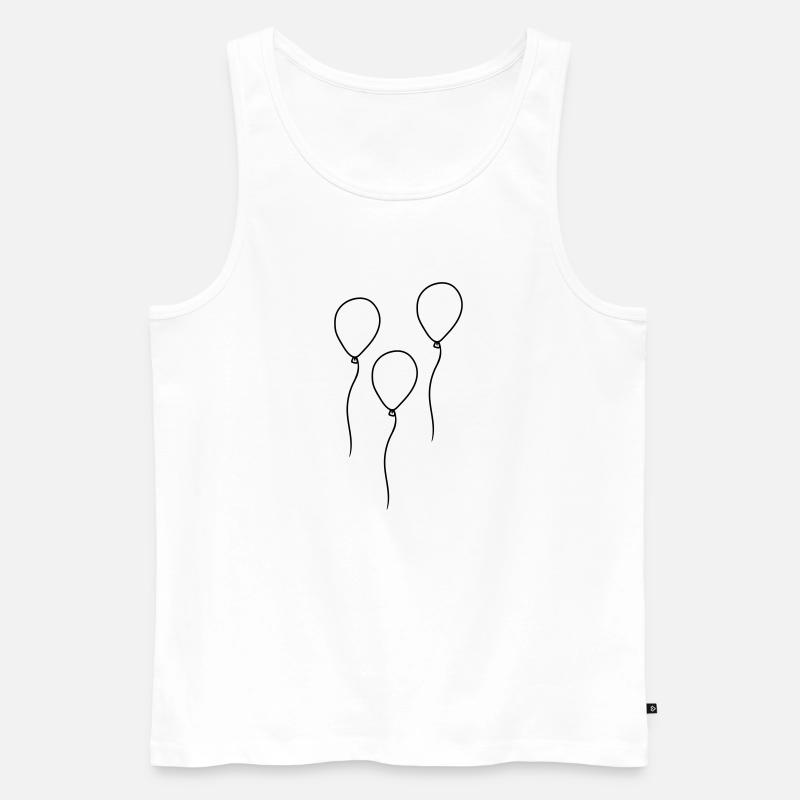 3 Luftballons Design - Männer Premium Bio Tank Top - Weiß