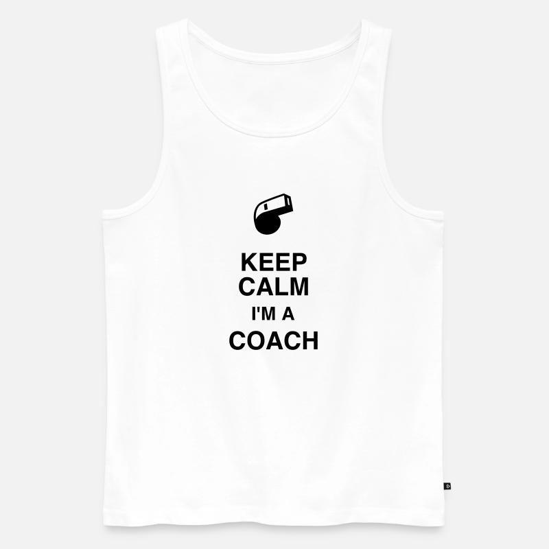 Coach / Coaching / Trainer / Sport - Männer Premium Bio Tank Top - Weiß