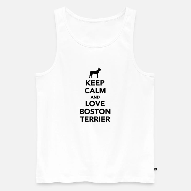 Boston Terrier - Männer Premium Bio Tank Top - Weiß