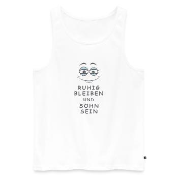 Sohn sein - Männer Premium Bio Tank Top - Weiß - Vorne - Michal (187cm)