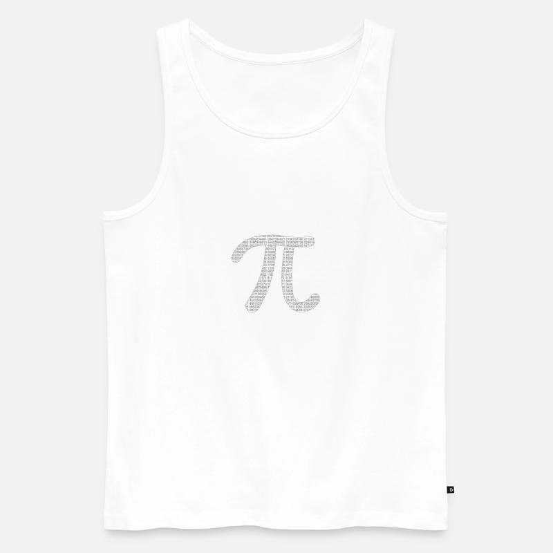 Pi - Männer Premium Bio Tank Top - Weiß