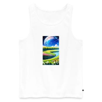 Landscape with 4 Areas, Generative AI - Männer Premium Bio Tank Top - Weiß - Vorne - Michal (187cm)