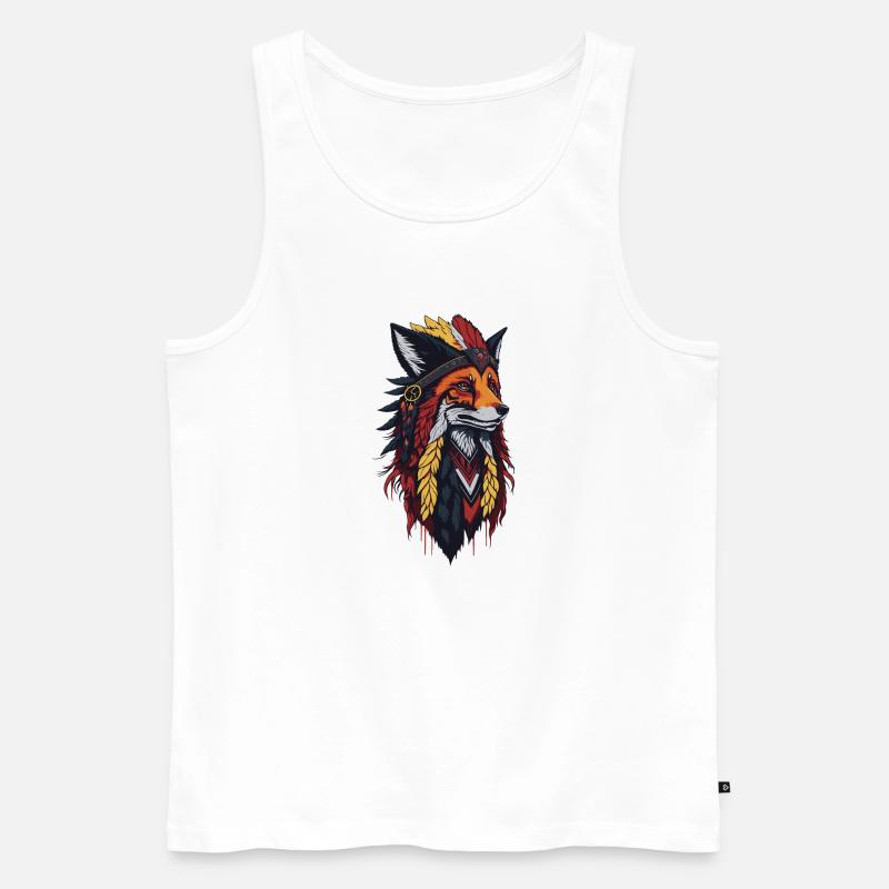 Fuchs Fox b - Männer Premium Bio Tank Top - Weiß