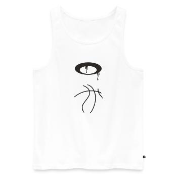 Basket-ball 5 0 06 - Débardeur bio Premium Homme - blanc - Devant - Michal (187cm)