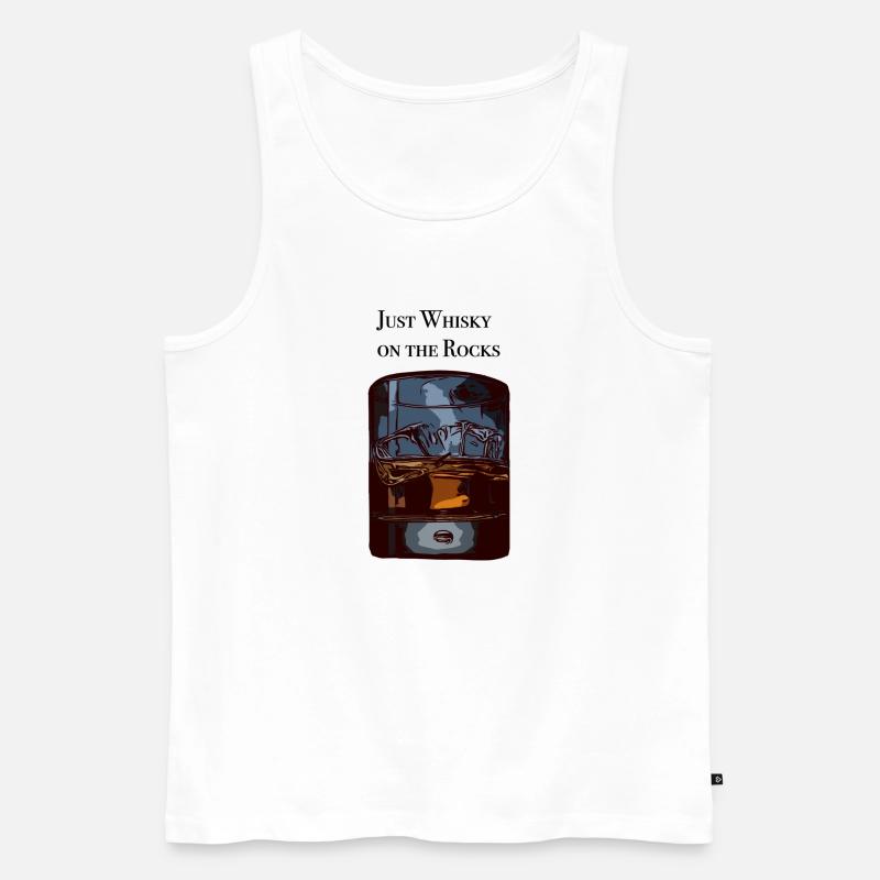 Just Whiskey - Männer Premium Bio Tank Top - Weiß