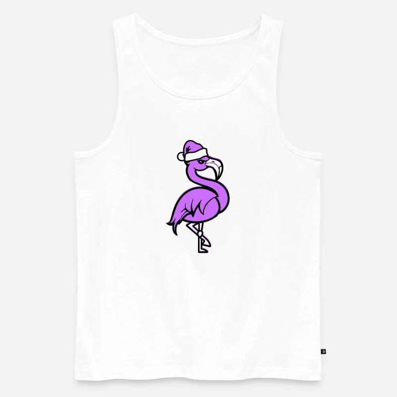 flamingo comic weihnachten - Männer Premium Bio Tank Top - Weiß