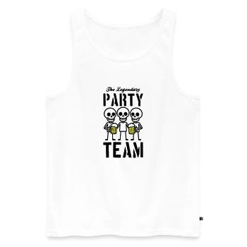 Skelett Bier Party Team - Männer Premium Bio Tank Top - Weiß - Vorne - AI Model Male 178 light (178cm)
