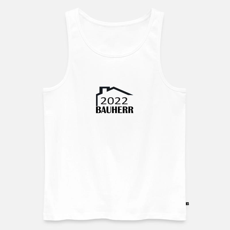 Bauherr 1 - Männer Premium Bio Tank Top - Weiß