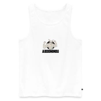 abdominou - Débardeur bio Premium Homme - blanc - Devant - Michal (187cm)