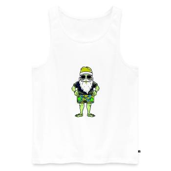 Weihnachtsmann Urlaub Santa - Männer Premium Bio Tank Top - Weiß - Vorne - Michal (187cm)