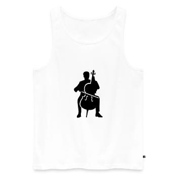 Cello - Männer Premium Bio Tank Top - Weiß - Vorne - AI Model Male 178 light (178cm)