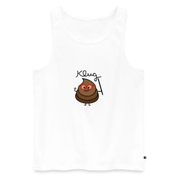 Klugscheißer - Männer Premium Bio Tank Top - Weiß - Vorne - Michal (187cm)