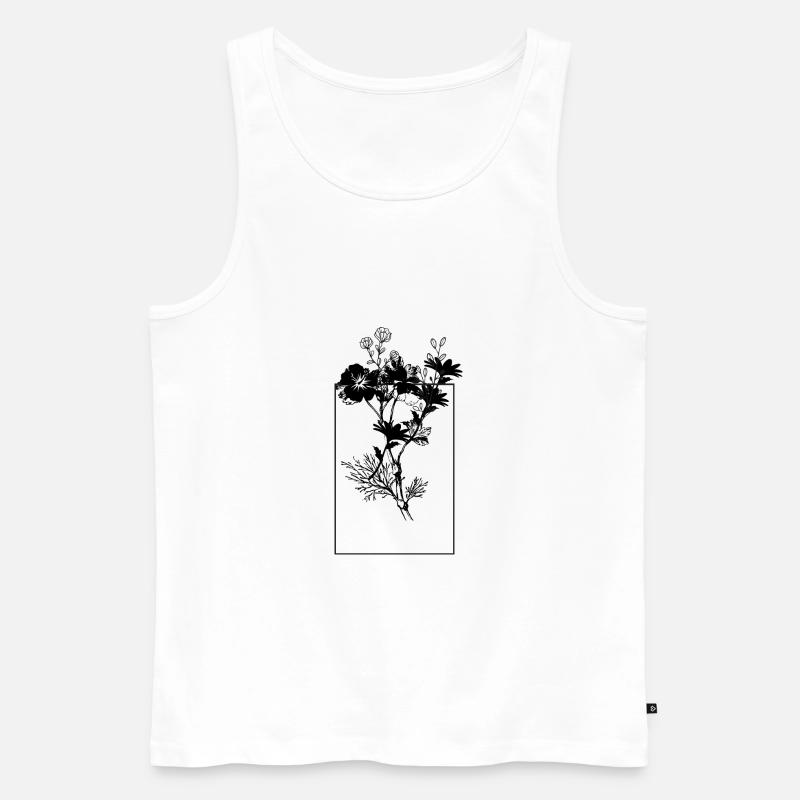 Blumenthron originelle Geschenkidee - Männer Premium Bio Tank Top - Weiß
