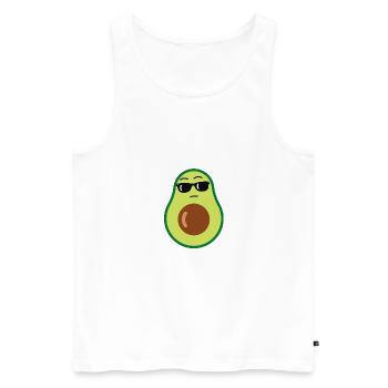Avocado - Männer Premium Bio Tank Top - Weiß - Vorne - Michal (187cm)