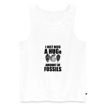 Fossils Collecting | Fossil Geology Hobby Gift - Men's Premium Organic Tank Top - white - Front - AI Model Male 178 light (178cm)