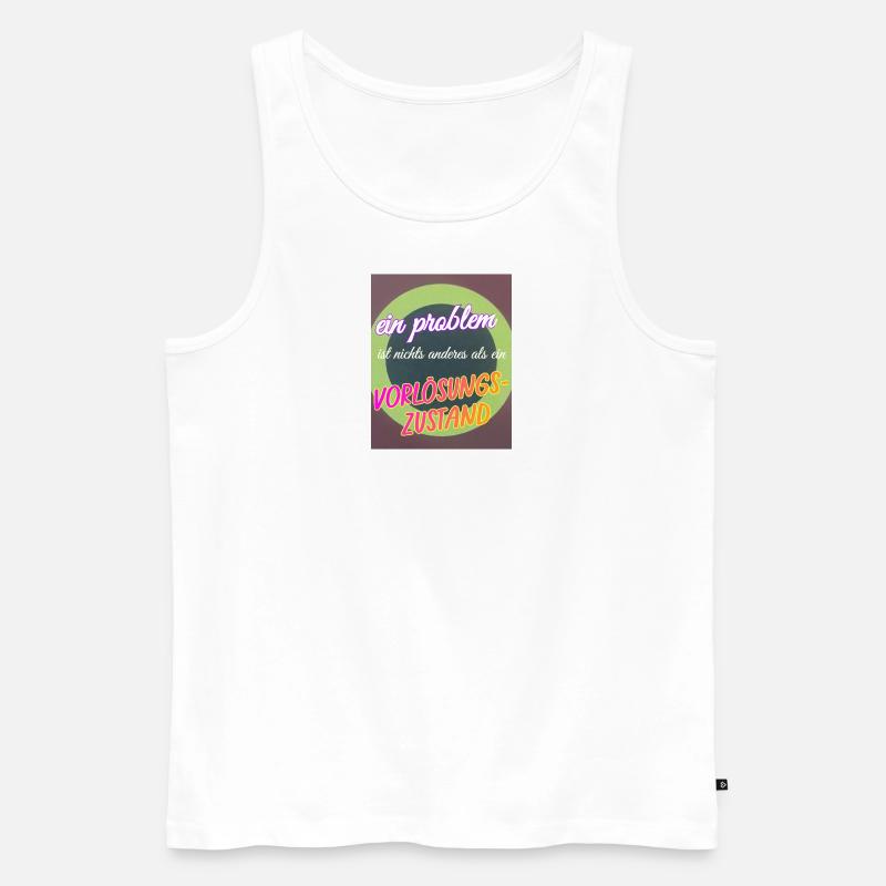 ein Problem, ein Vorlösungszustand - Männer Premium Bio Tank Top - Weiß