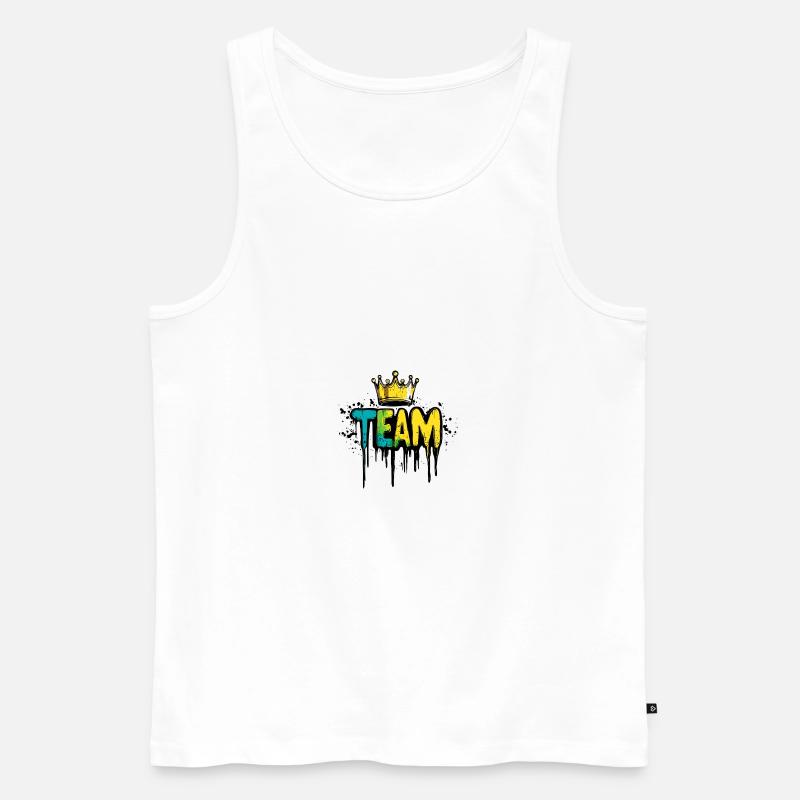 Team Klecks Krone - Männer Premium Bio Tank Top - Weiß