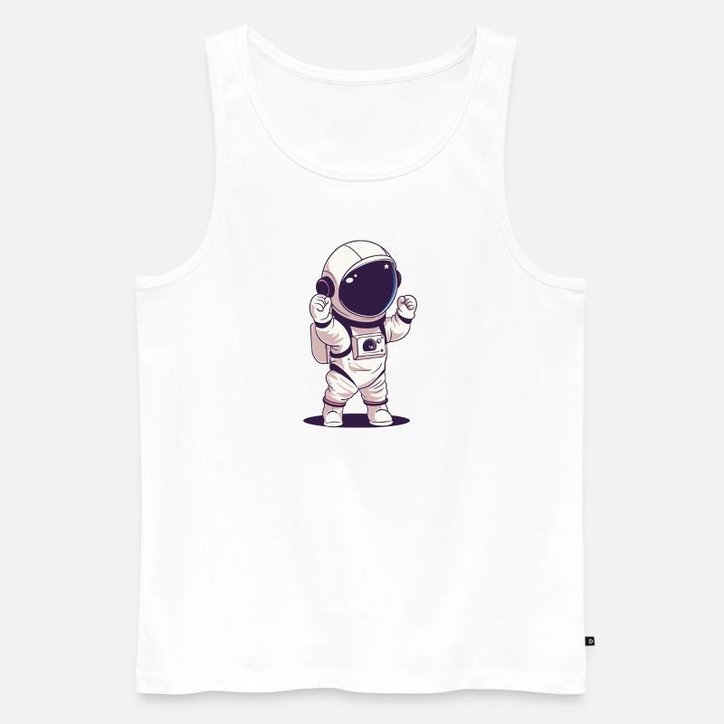 Astronaut Spaceman Space Shuttle - Männer Premium Bio Tank Top - Weiß