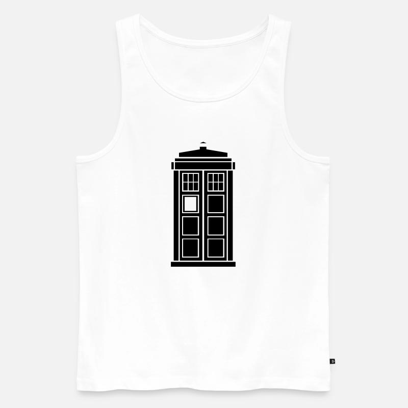 Tardis - Männer Premium Bio Tank Top - Weiß