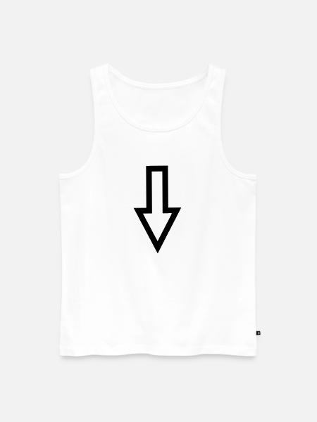 Pfeil - Männer Premium Bio Tank Top - Weiß