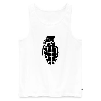 garnet grenade granada granata 811 - Men's Premium Organic Tank Top - white - Front - AI Model Male 178 light (178cm)