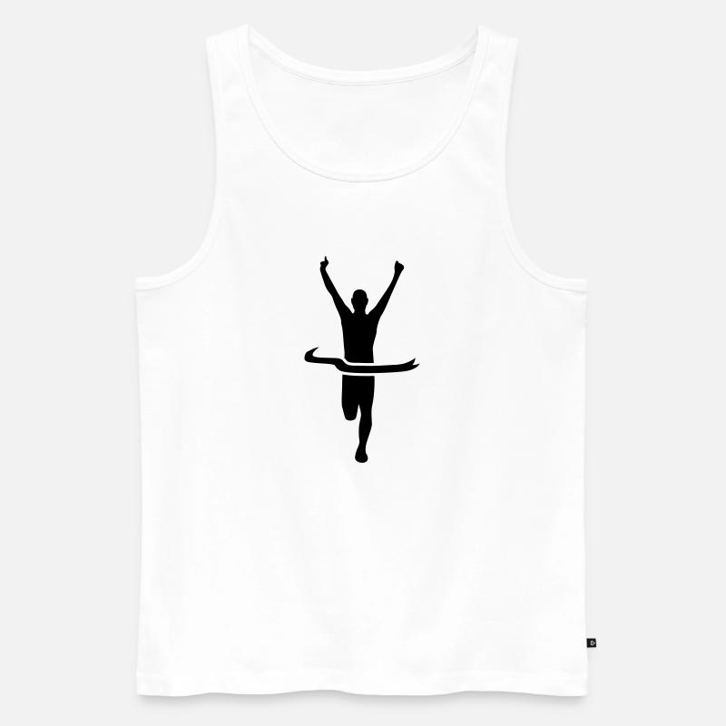 Sieger Gewinner - Männer Premium Bio Tank Top - Weiß