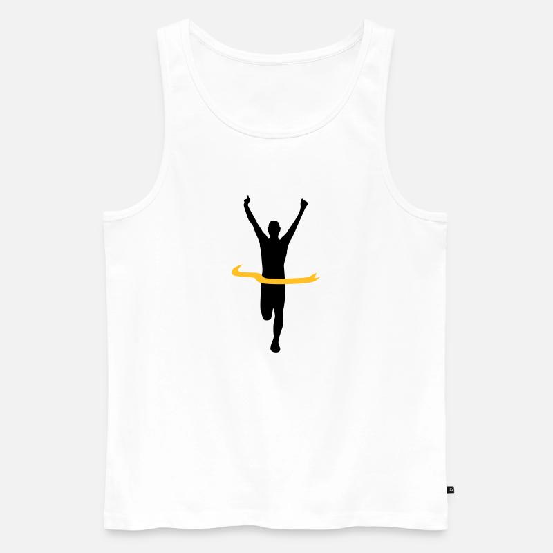 Sieger Gewinner - Männer Premium Bio Tank Top - Weiß