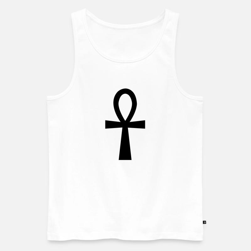 kreuz - Männer Premium Bio Tank Top - Weiß