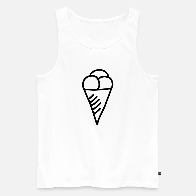 3 Kugeln Eis - Männer Premium Bio Tank Top - Weiß