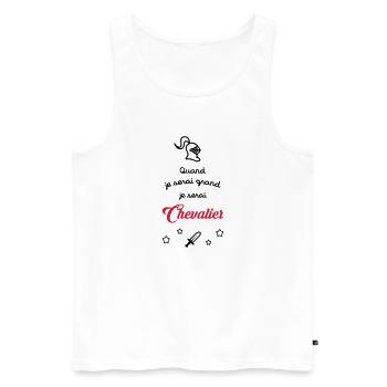 Chevalier - Bébé - Naissance - Garçon - Epée - Fun - Men's Premium Organic Tank Top - white - Front - AI Model Male 178 light (178cm)