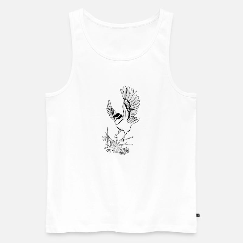 Vogel - Männer Premium Bio Tank Top - Weiß