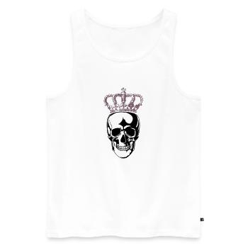 skull king - Männer Premium Bio Tank Top - Weiß - Vorne - Michal (187cm)