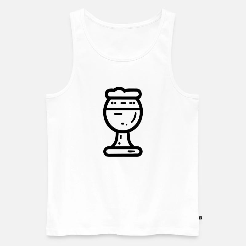 Bier - Männer Premium Bio Tank Top - Weiß